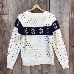 Vintage 70s Fair Isle Sweater Richman Brothers, Medium